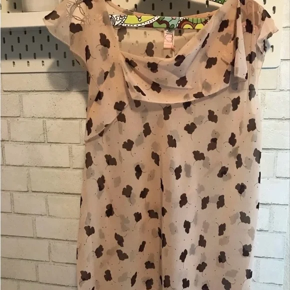 NWT CAbi Sheer Draped Neck Blouse - Picture 1 of 4